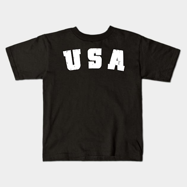 Distressed USA Kids T-Shirt by CuteSyifas93